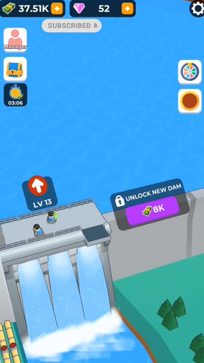 Spend money to unlock more dams then you will get more benefits in Dam Builder MOD APK