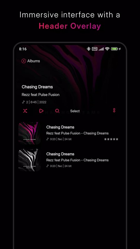 Vivid display interface with title overlay in Proxima MOD APK