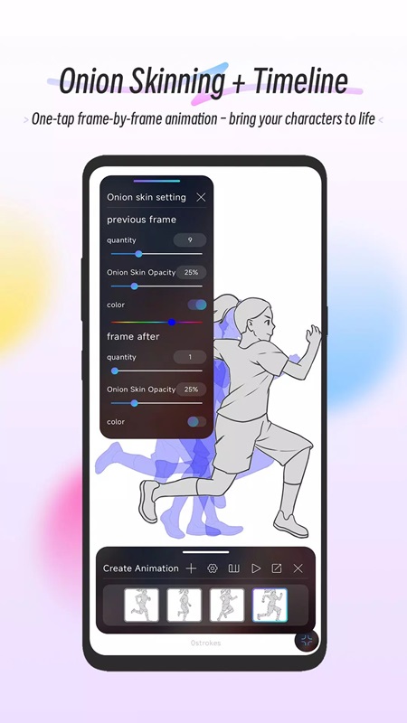 Set animations for each work in HiPaint MOD APK