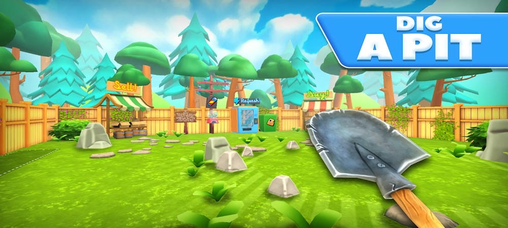 Get started digging in your yard in Digging Simulator Hole Craft MOD APK