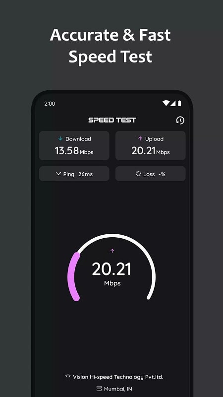 Rapid Internet Speed Test mod