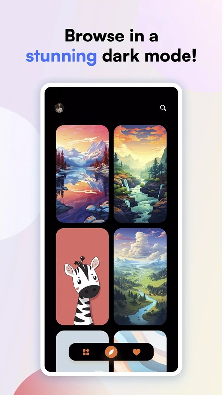 Change the display interface in Lumina Wallpapers MOD APK