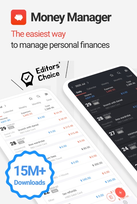 Describe expenses more easily using illustrations in Money Manager MOD APK