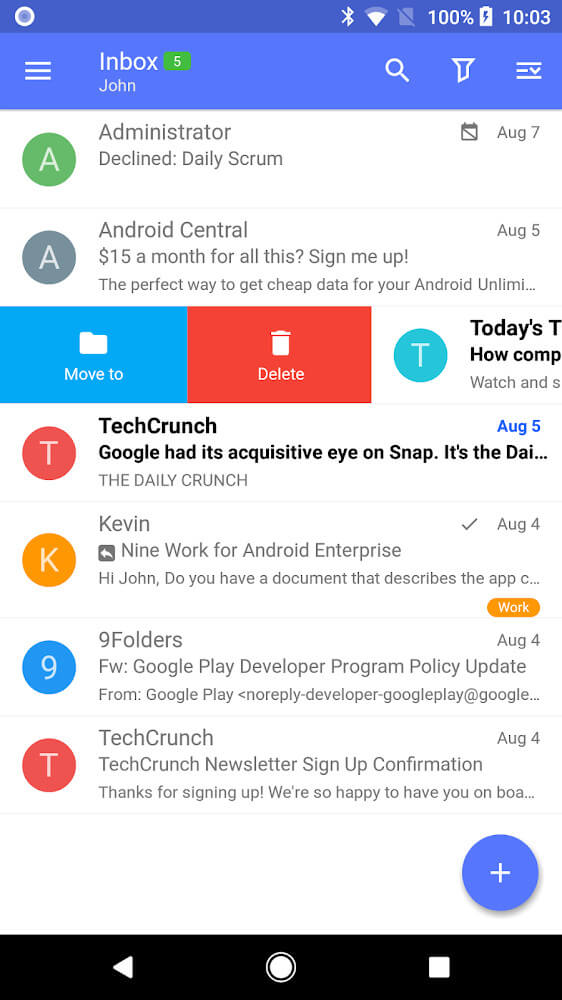 Nine – Email & Calendar