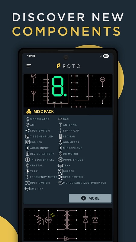 Easily add or remove details on circuit diagrams in PROTO MOD APK