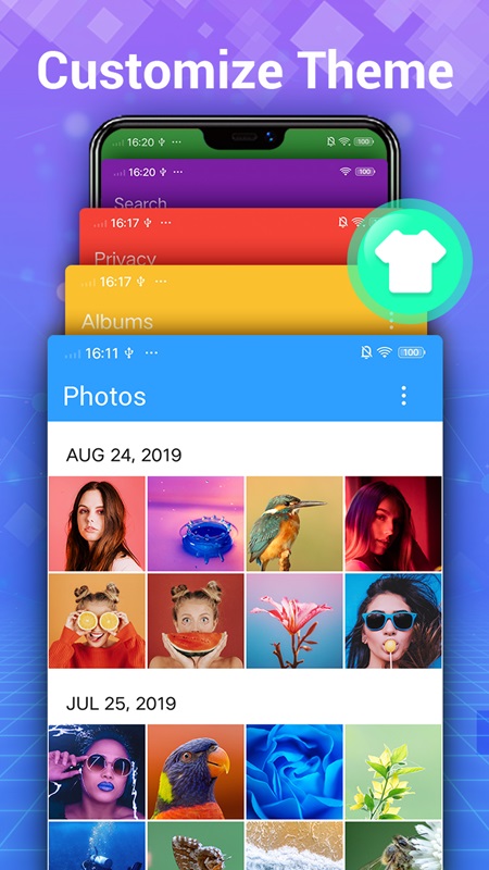Customize the display interface to your personal preferences in Photo Gallery MOD APK