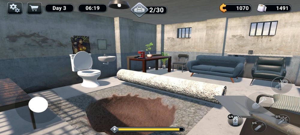 Dig a tunnel to escape prison in Prison Escape Simulator 3D MOD APK