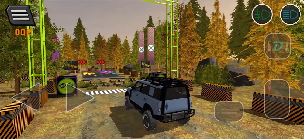 Drive a pickup truck through all terrains in Project Offroad 3 MOD APK