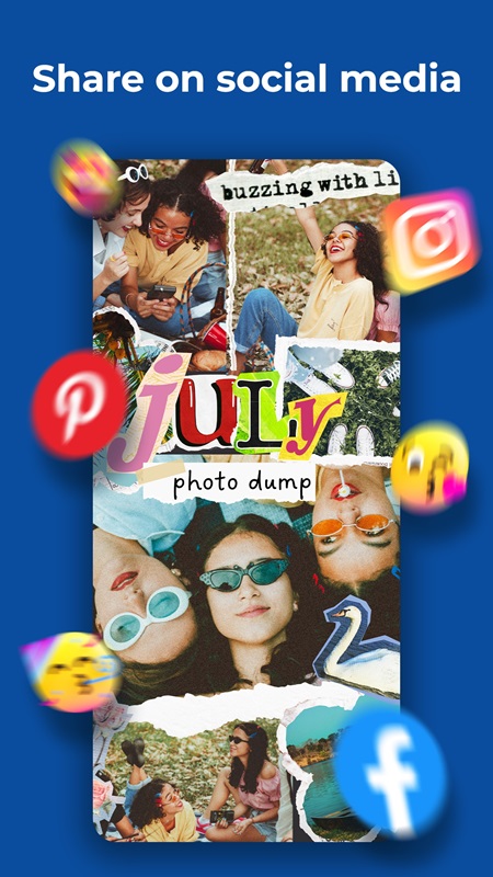 Share your creative stories directly with friends through social networking platforms in StoryMaker MOD APK