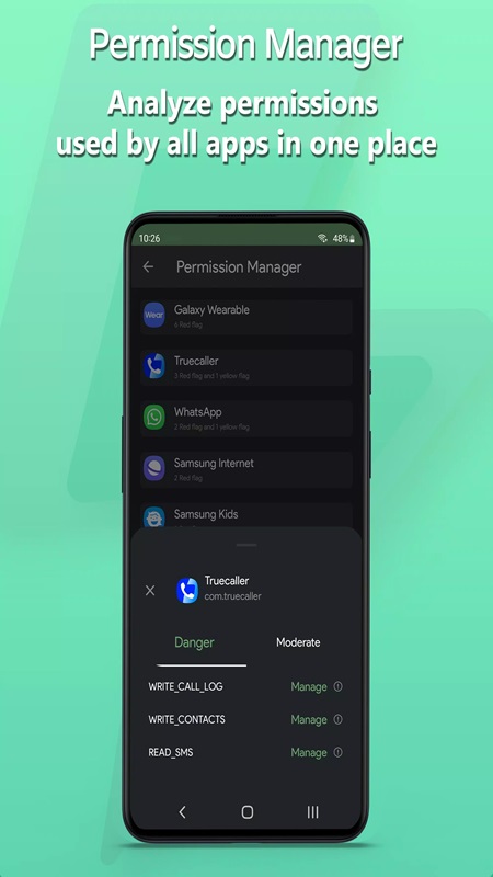Control app access permissions in VirusGuard MOD APK