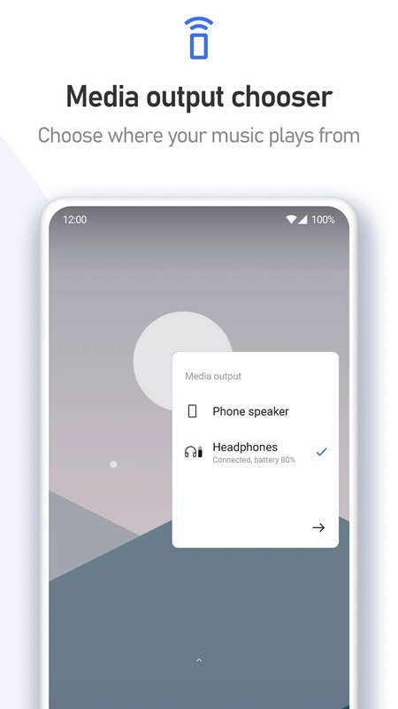 Select the desired music output in Volume Styles MOD APK