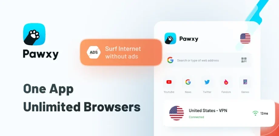 Pawxy VPN v1.13.0 MOD APK (Premium Unlocked)