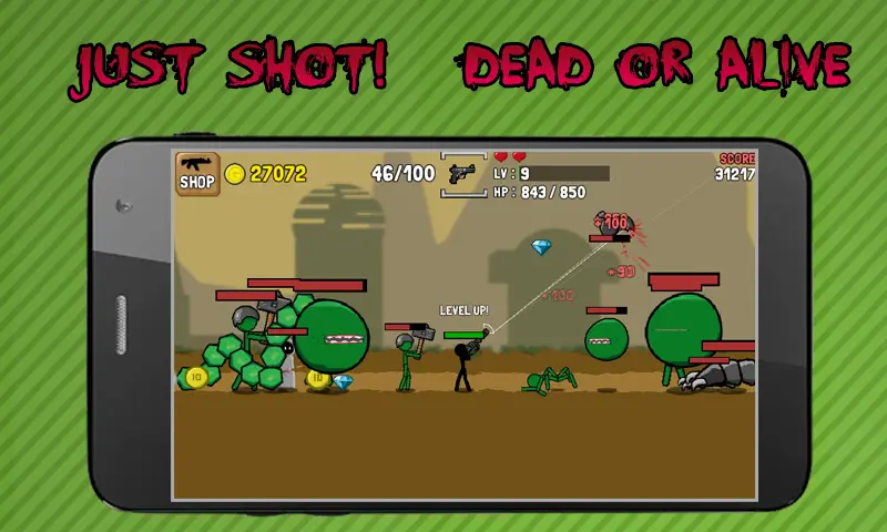 Stick And Gun MOD APK V2.1.12 (God Mode, Unlimited HP, Auto Reward Ads, Instan Level UP)