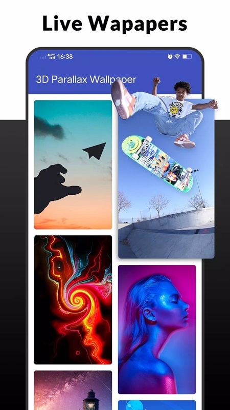 A variety of 3D wallpapers for you to choose and change in A Launcher MOD APK