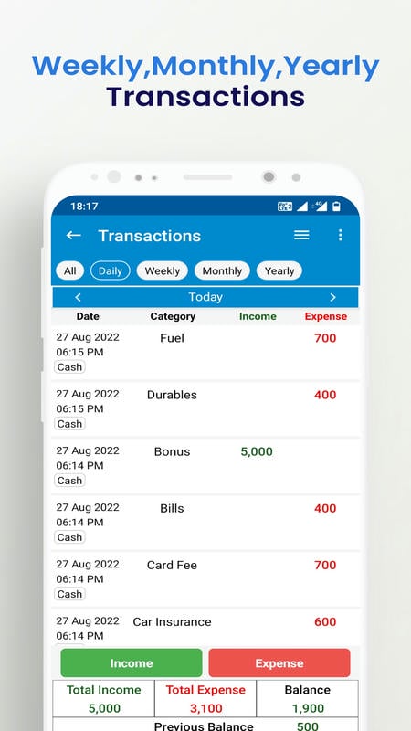 Income Expense mod free