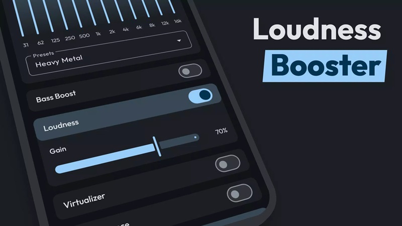 Customize loudness on bass booster in Flow Equalizer MOD APK