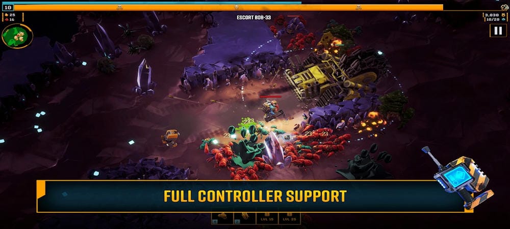 Collect equipment by mining in Deep Rock Galactic Survivor MOD APK