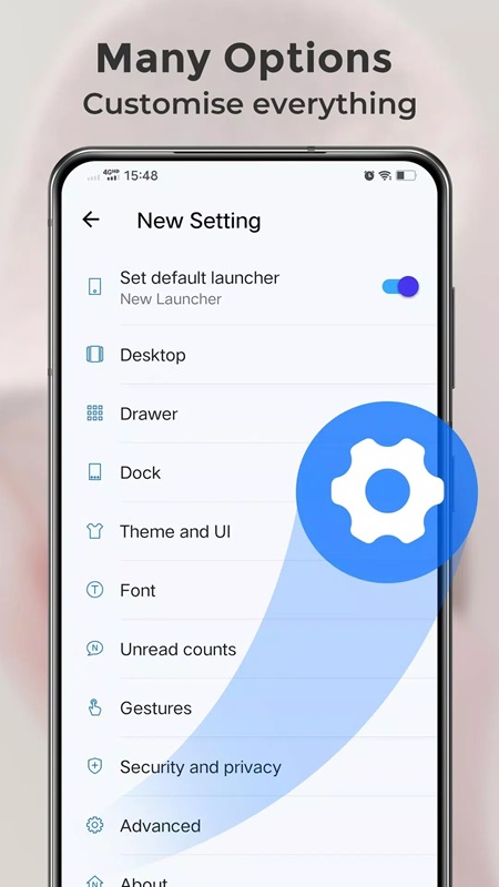 Experience more interface customization features in Newer Launcher 2025 launcher MOD APK