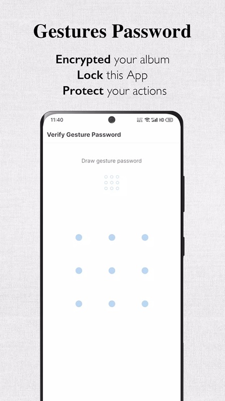 Protect personal data by setting a password in Background Camera MOD APK