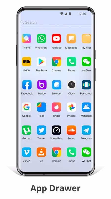 Customize the app drawer to your liking in M ​​Launcher MOD APK