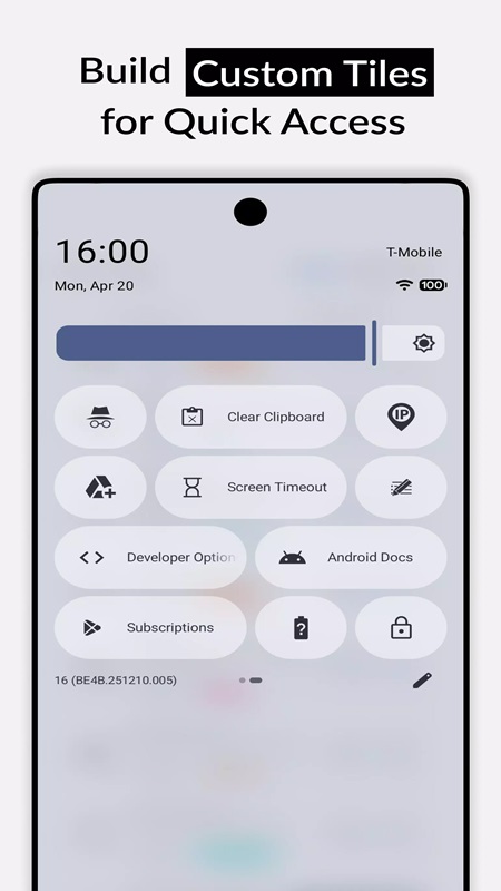 Create custom tiles to optimize access in Quikshort MOD APK