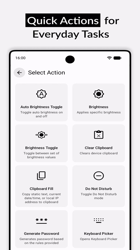 Dễ dàng tạo phím tắt hành động theo mong muốn trong Quikshort MOD APK