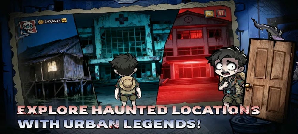 Explore various locations in Haunted Room Sleep Survivor MOD APK