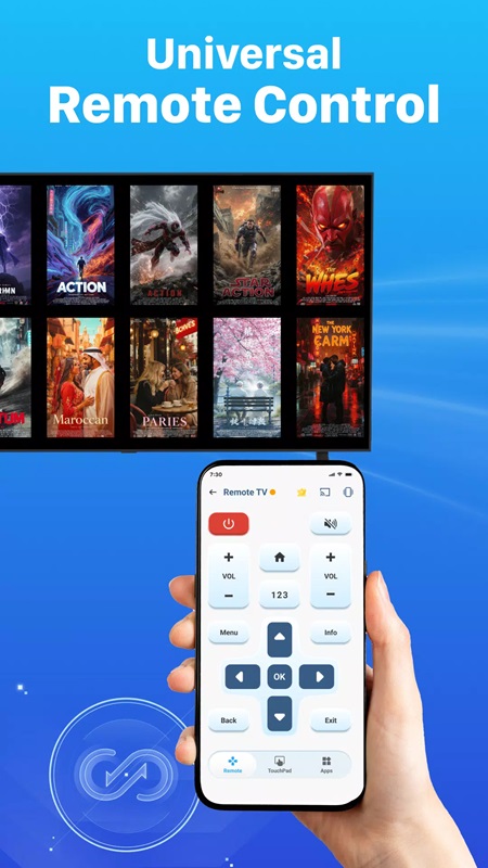 Integrated control panel with full functionality in Smart View MOD APK