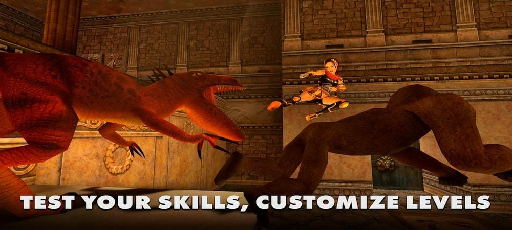 Confront the monsters that stand in your way in Tomb Raider I-III Remastered MOD APK