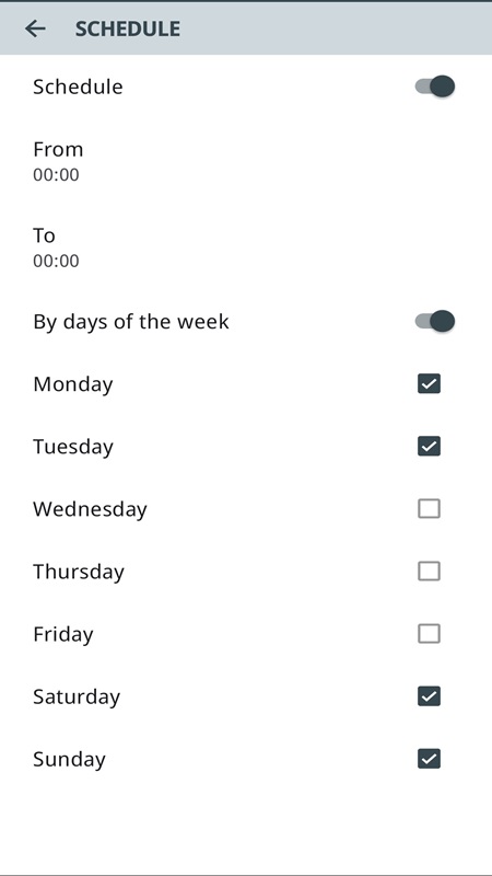 Set and customize blocking times in Calls Blacklist MOD APK