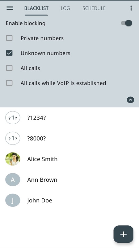 Change the system's display interface in Calls Blacklist MOD APK