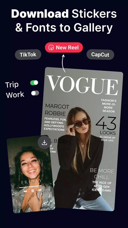 Create and edit stories suitable for many different platforms in Fontly MOD APK