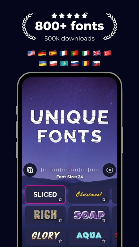Change the colors of the fonts to create a fresher feel in Fontly MOD APK