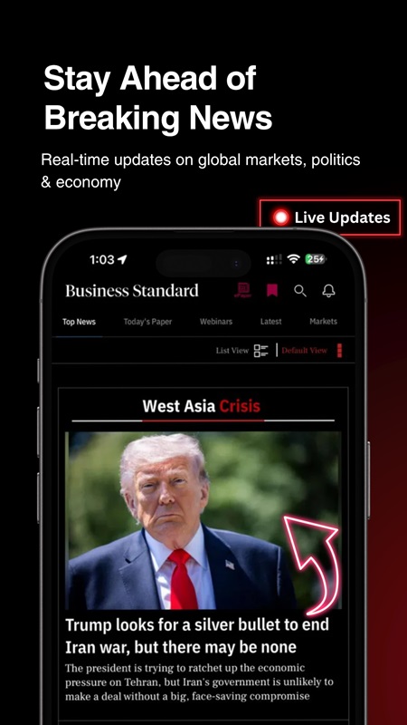 Stay regularly updated with the latest global news in Business Standard MOD APK