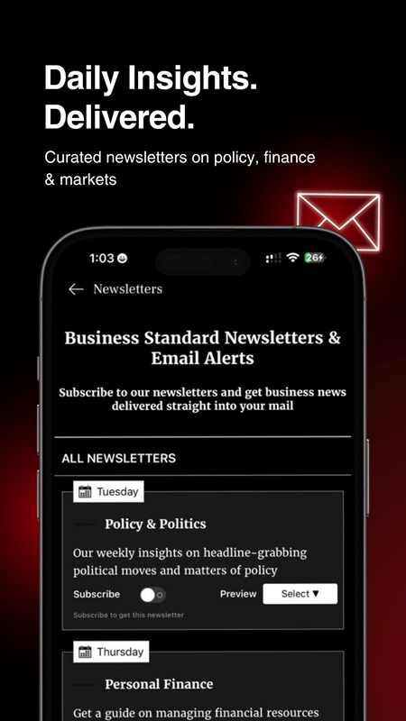 Select and search for news based on your personal needs in Business Standard MOD APK