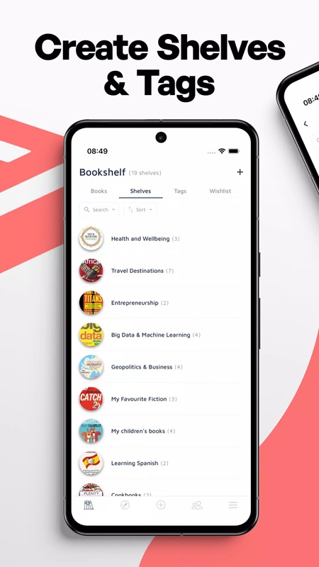 Manage and organize your books by creating a virtual library in Bookshelf MOD APK