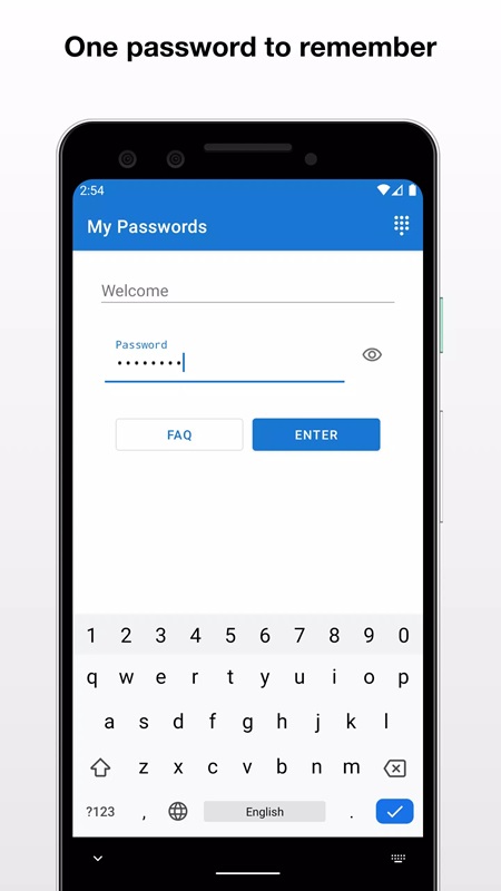 Just use one official password to secure all data in My Passwords Manager MOD APK