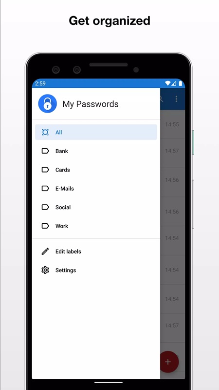 Organize and manage information easily in My Passwords Manager MOD APK