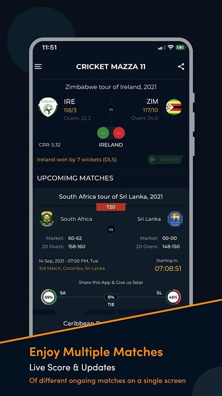 Cricket Mazza 11 Live Line mod apk