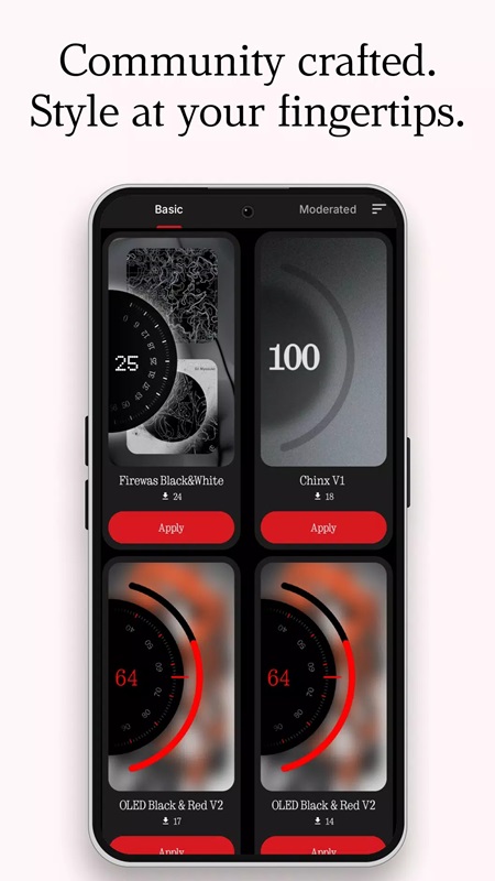 A variety of different control wheel display styles are available for you to choose from in NoVolume MOD APK