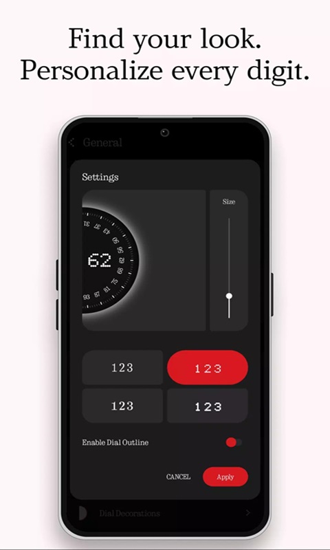 Change the display style of the numbers as desired in NoVolume MOD APK