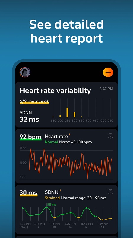 Accurately capture all health data and reports in Welltory MOD APK