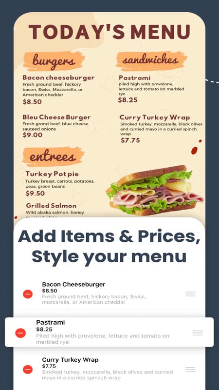 Menu Maker Menu Templates mod apk