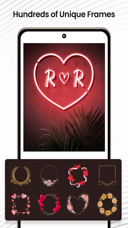 Own many unique frames to freely decorate photos in Text Art MOD APK