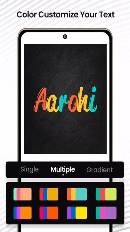 Freely adjust colors and choose suitable text tones in Text Art MOD APK