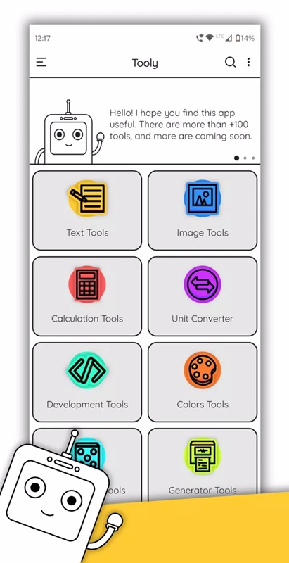 A variety of tools with many different uses in Tooly MOD APK