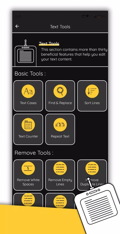 Edit text quickly with just a few simple steps in Tooly MOD APK