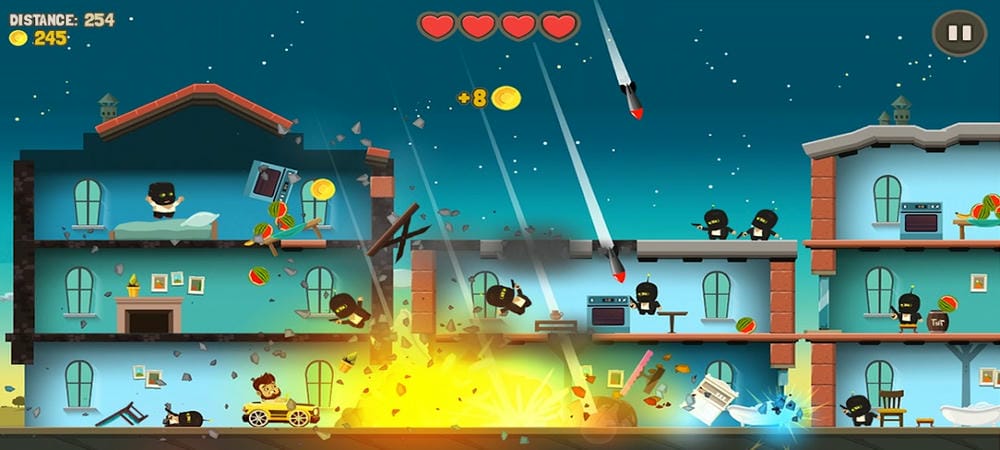 Overcome fierce enemy attacks in Aliens Drive Me Crazy MOD APK