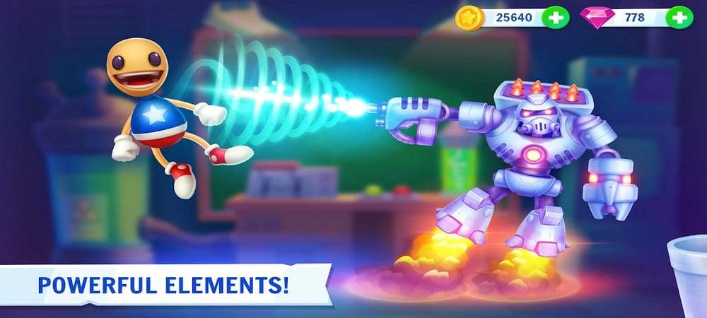 Allows players to fight and relax at the same time in Kick the Buddy Forever MOD APK