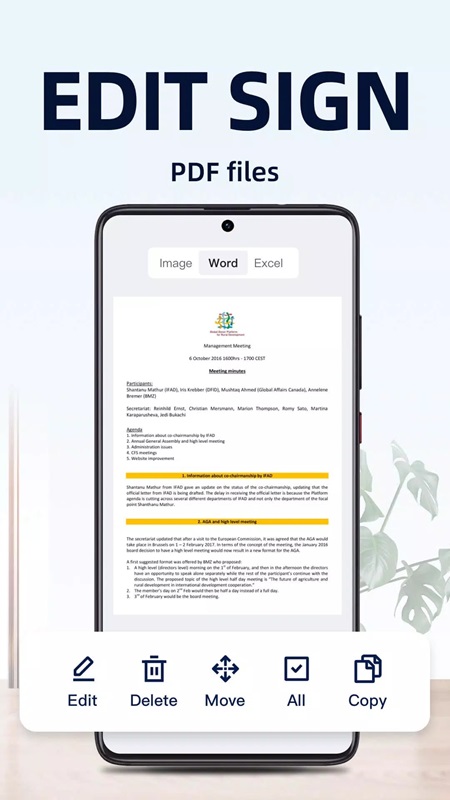 Perform editing steps to get the most perfect text in yescan MOD APK